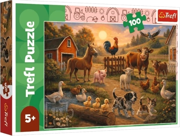 Kinderpuzzle 100 Teile „Freunde vom Bauernhof“