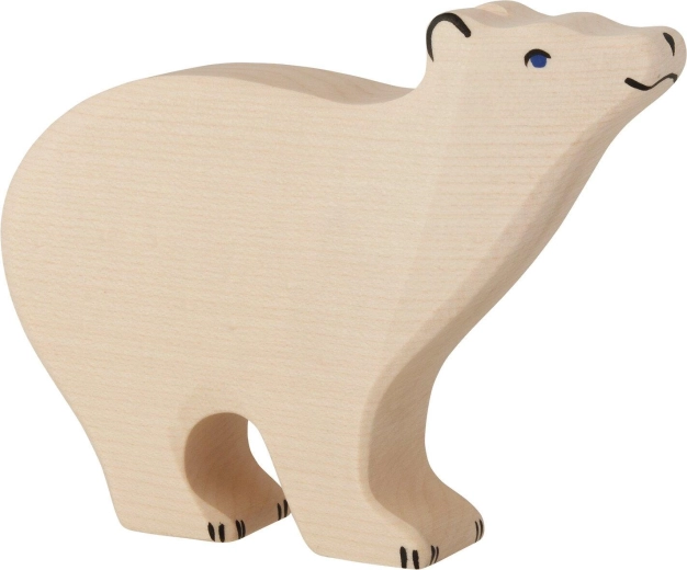 Holztiger Eisbär – 1 Stück