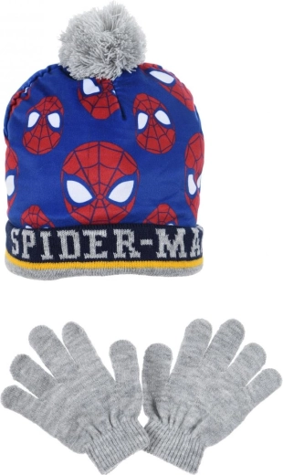 Kinder-Set aus Mütze und Handschuhen Spiderman – Größe: 52