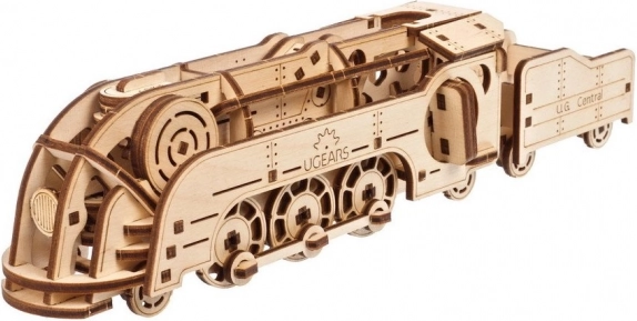 Ugears Mini-Lokomotive – 3D-Holz-Mechanikpuzzle