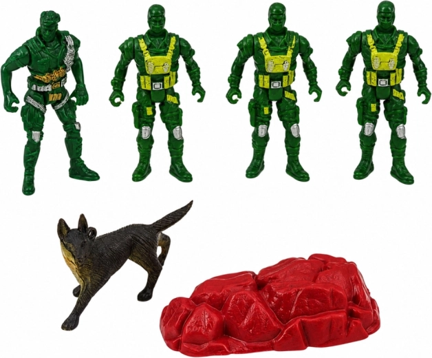 Soldatenfiguren, Hund und Zubehör für realistische Missionen