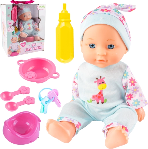 Babypuppe 29 cm mit Zubehör und Töpfchen