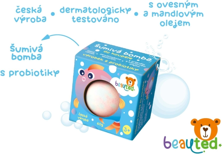 BeauTed sprudelnde Badebombe mit Probiotika 60 g