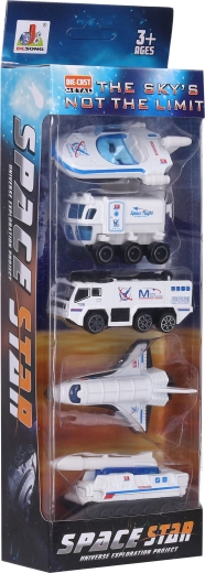 Metallische Weltraumfahrzeuge – Set mit 5 Stück