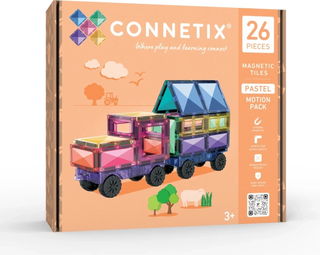 Connetix Pastell-Set mit beweglichen Teilen, 26 Teile