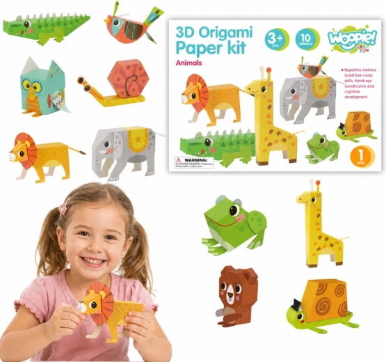 Kreativset WOOPIE ART&FUN 3D-Origami-Tiere – 10 Tiere