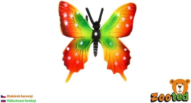 Bunter tropischer Papilio-Schmetterling aus Kunststoff – 1 Stück