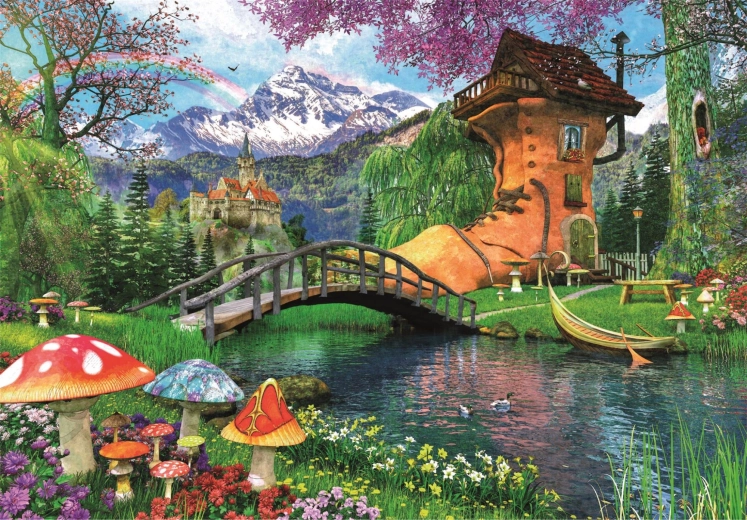 Clementoni Puzzle mit 500 Teilen – Märchenhaus in Schuhform