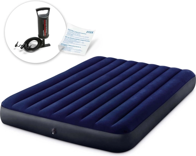 Aufblasbare Matratze mit Handpumpe 203 × 152 × 25 cm INTEX