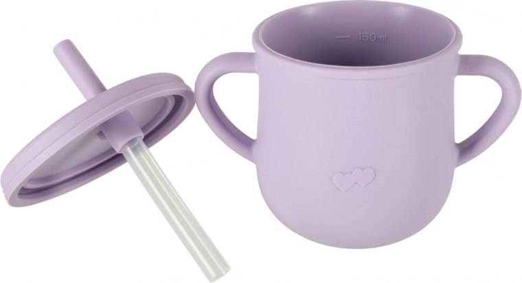 Becher mit zwei Deckeln inklusive Strohhalm