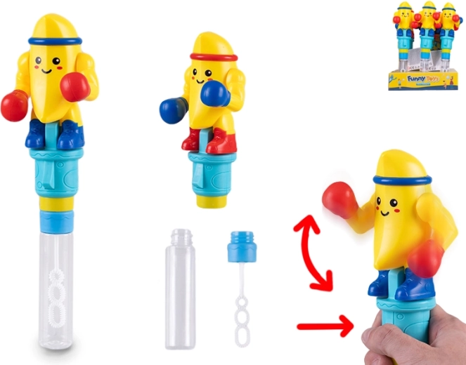 Seifenblasenstab mit Banane und beweglichen Armen für Kinder ab 3 Jahren