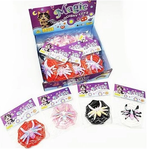 Antistress-Quetschfigur Spinne mit Spinnennetz