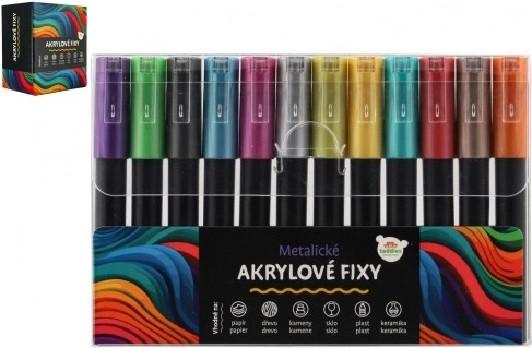 Acryl-Metallstifte 12 Stk für universelle Verwendung