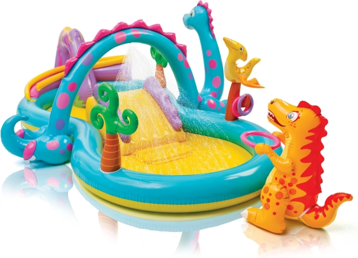 Aufblasbares Wasser-Spielcenter Dinosaurier 302 × 229 × 112 cm