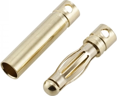 Vergoldete 4-mm-Bananenstecker (lang) – 1 Stück