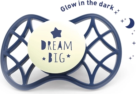 Orthodontischer Schnuller 6m+ leuchtend im Dunkeln Blue Moon