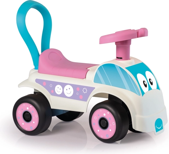 Rutschauto für Kinder weiß‑rosa