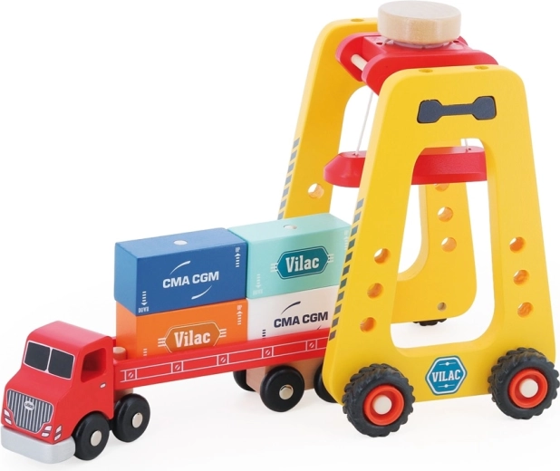 LKW und 4 magnetische Container im Lieferumfang