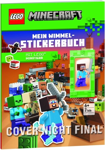 LEGO Minecraft – Such- & Stickerbuch mit Minifigur Steve – 1 Stück