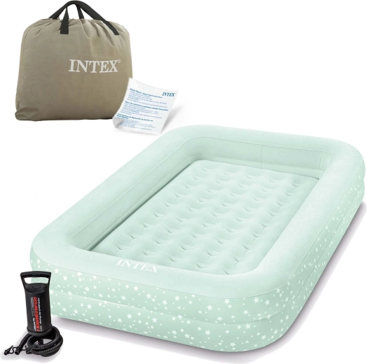 Aufblasbares Kinderreisebett INTEX 168 × 107 × 25 cm mit Pumpe