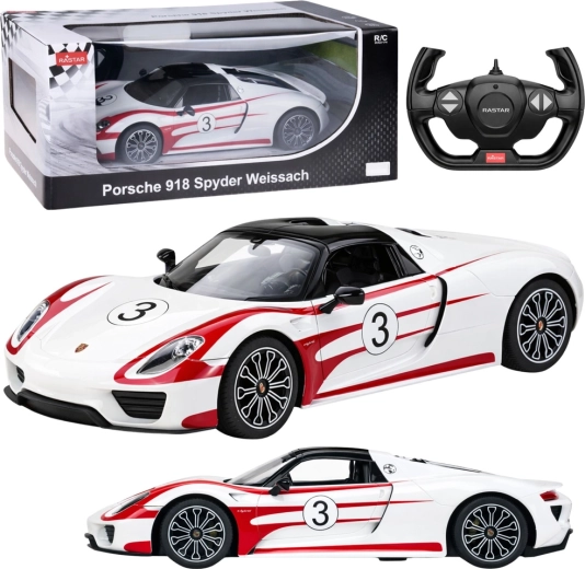 RC Auto Porsche 918 Spyder Weissach 1:14 weiß – Rastar