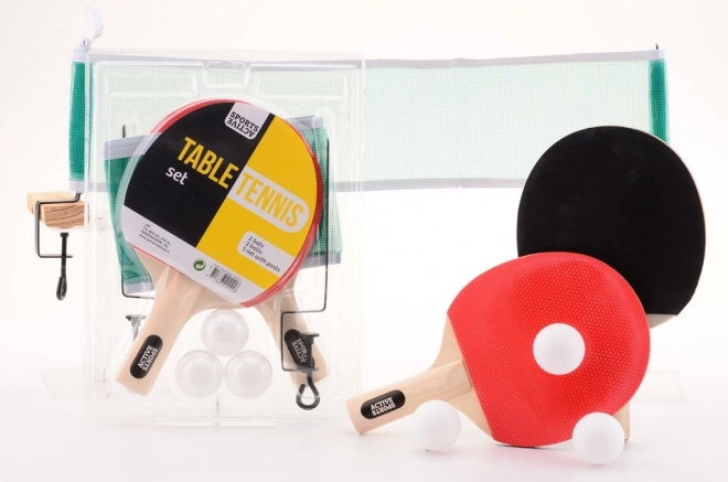 Sports Active Tischtennis-Set mit 3 Bällen und Netz – 1 Stück