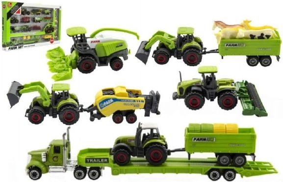 Landwirtschaftsmaschinen mit Tieren - Bauernhof Set