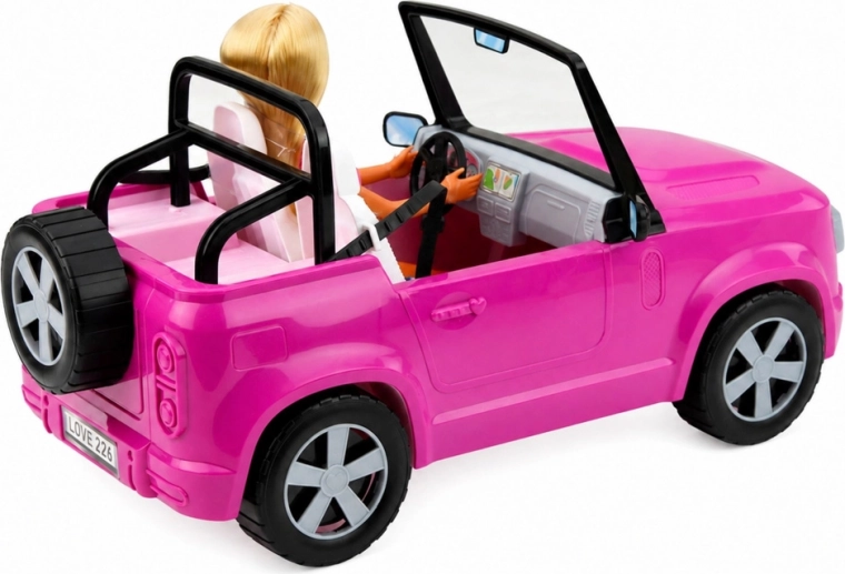 Großes lilafarbenes Cabriolet für abenteuerliche Fahrten