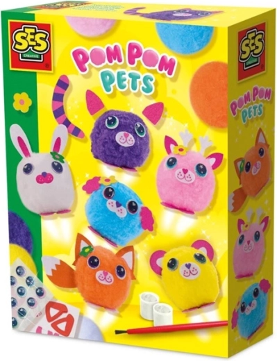 Bastle 6 niedliche Pompon-Tierchen