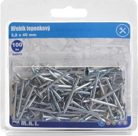 Dachpappennägel 40 × 2,8 mm, verzinkt (100 Stk.)