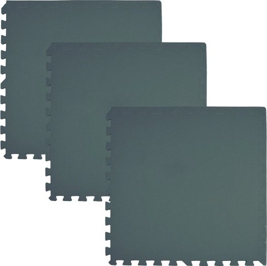 Weiche Boden-Spielmatte aus Schaumstoff, Puzzle 180 × 60 cm, 3 Stk., dunkelgrün
