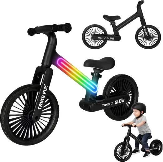 Laufrad Trike Fix Glow LED – schwarz