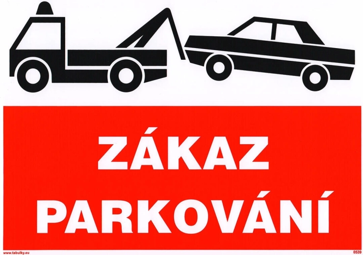 Selbstklebendes Schild – Parken verboten A4 (210 × 297 mm)