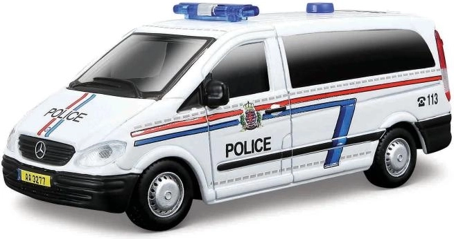 Realistische Polizeitransporter mit detailreichen Bedruckungen