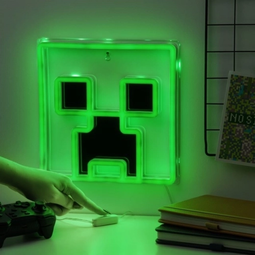 Minecraft Neonlicht Creeper für die Wand