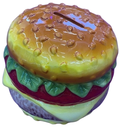 Keramische Spardose Hamburger