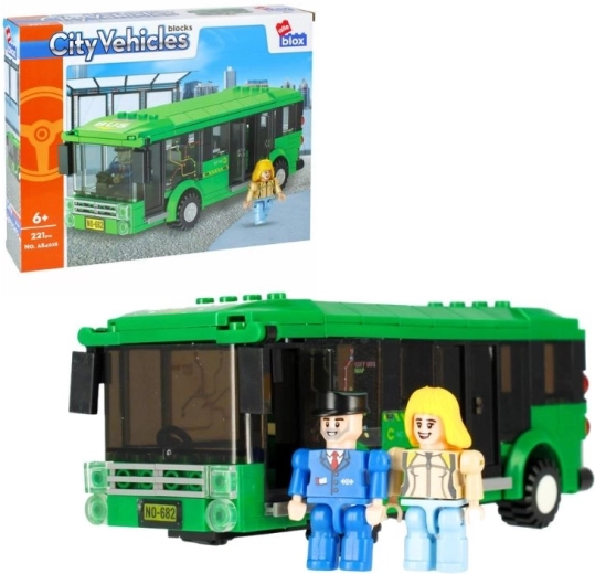 AlleBlox Stadtbus-Bausatz mit Figuren (221 Teile)