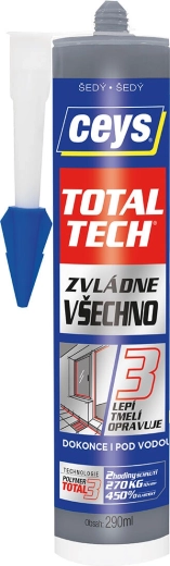 Universeller Klebstoff und Dichtstoff 290 ml Grau CEYS TOTAL TECH
