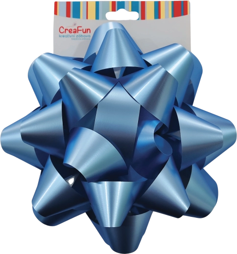 Geschenk-Schleife blau 20 cm