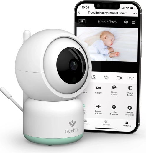 Video-Babyphone TrueLife NannyCam R3 Smart mit Full HD und Wi‑Fi