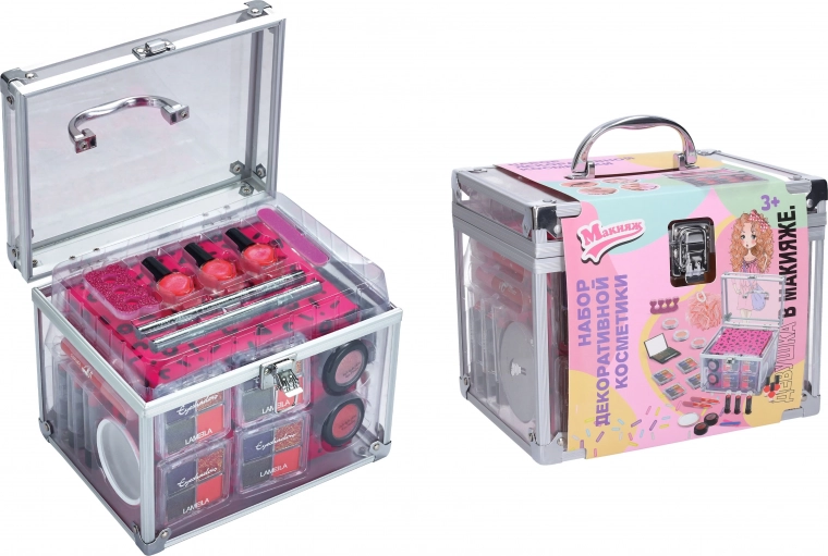 Kinder-Kosmetikkoffer mit Zubehör 22 cm