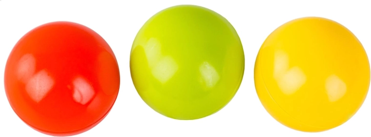 Bunte Bälle mit Rassel