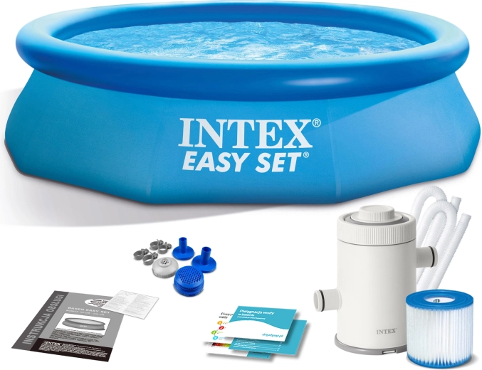 Gartenselbsttragender Pool 305 × 76 cm 3-in-1 INTEX