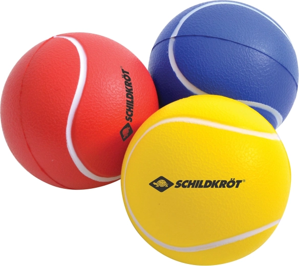 Schildkröt bunte Softball-Schaumbälle 7 cm (3 Stück)