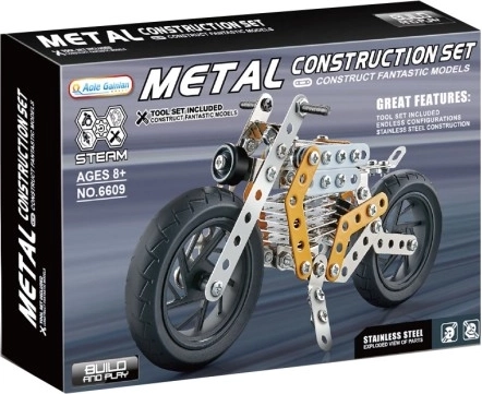 Metall-Baukasten Motorrad Gelb 162 Teile