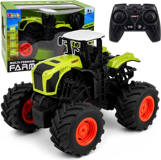 Grüner ferngesteuerter Offroad-RC-Traktor 1:16 mit Licht und Sound