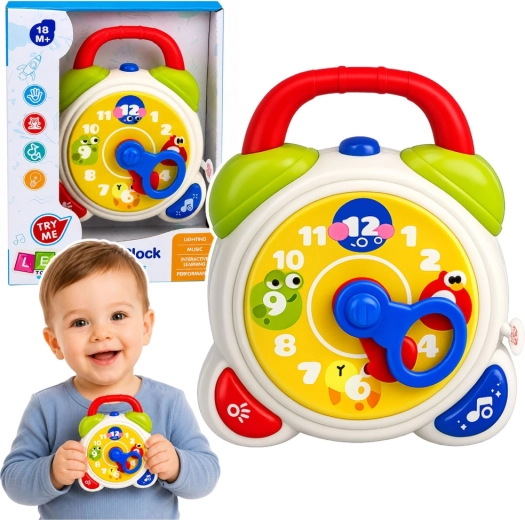 Interaktiver Kinderwecker und Lernuhr mit Lichtern und Geräuschen