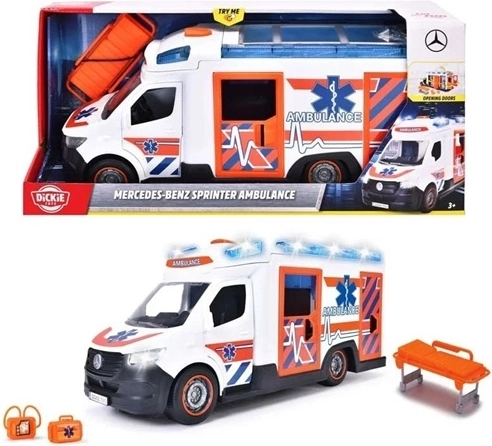Kinderrettungswagen Dickie Toys SOS Mercedes-Benz mit Licht- und Soundeffekten