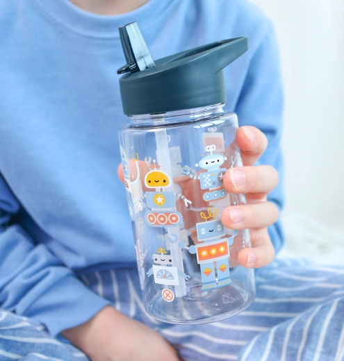 A Little Lovely Company Kinder-Trinkflasche Roboter 450 ml