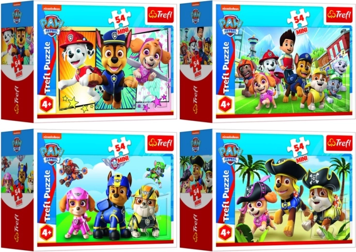 Minipuzzle Paw Patrol - 54 Teile, 4 Sorten